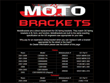 Tablet Screenshot of motobrackets.com